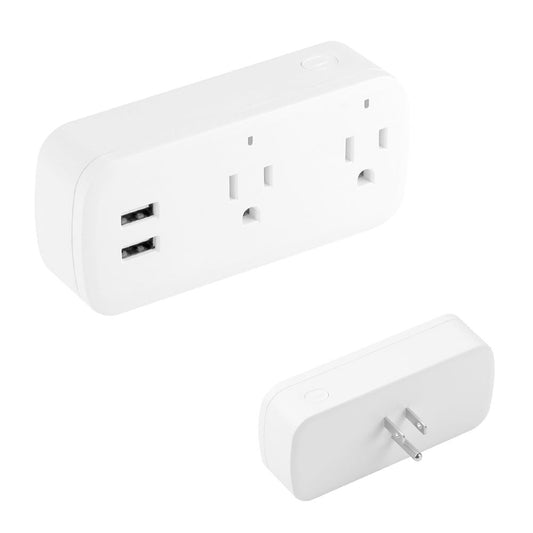 HONPNK08 FCC Smart Socket WiFi Phone Switch Timer Plug Voice Control USB Socket US Standard Socket WiFi Socket